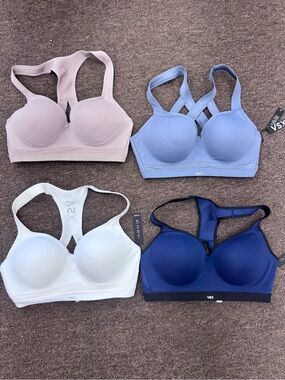 VSX Sports Bras Pack - Blush, Light Blue, White, Navy